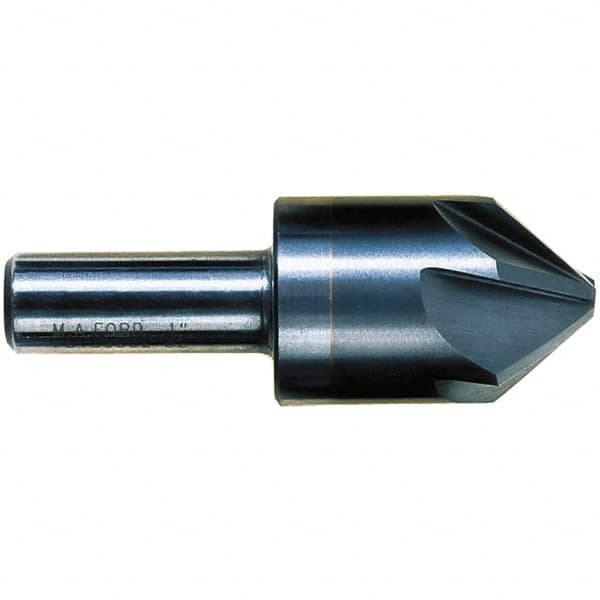 M.A. Ford - 1/2" Head Diam, 3/8" Shank Diam, 6 Flute 90° Solid Carbide Countersink - Industrial Tool & Supply