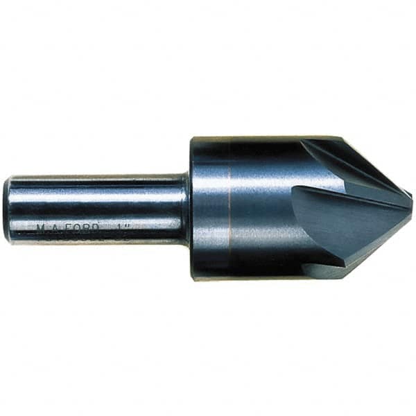 M.A. Ford - 1/4" Head Diam, 1/4" Shank Diam, 6 Flute 90° Solid Carbide Countersink - Industrial Tool & Supply