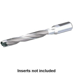 Kennametal - 21 to 21.5mm Diam, 7xD, 154mm Max Depth, 63/64" Shank Diam, 180mm Flute, 241mm OAL, Replaceable Tip Drill - KSEM2100 Insert, 3 Seat Size, Series KSEM - Industrial Tool & Supply