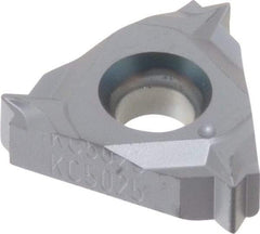 Kennametal - 16ER External Right Hand 14 UN Laydown Threading Insert - Grade KC5025, TiAlN Coated Carbide, 9.53mm Inscribed Circle - Industrial Tool & Supply
