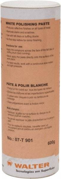 WALTER Surface Technologies - 5 oz Metal Polishing Compound - Compound Grade Ultra Fine, 1,500 Grit, White, For Fine Polishing, Use on Metal - Industrial Tool & Supply