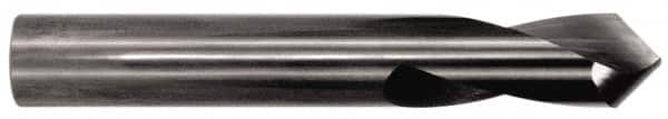 Made in USA - 1" Body Diam, 90°, 4" OAL, Solid Carbide Spotting Drill - Industrial Tool & Supply