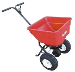 Made in USA - 100 Lb Polyethylene Walk Behind Broadcast Landscape Spreader - 13" Wheels - Industrial Tool & Supply