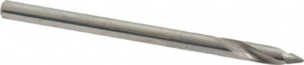 Made in USA - 1/8" Body Diam, 60°, 2" OAL, Solid Carbide Spotting Drill - Industrial Tool & Supply