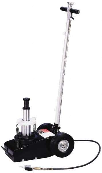 Omega Lift Equipment - 35 Ton Capacity Dual Stage Air Actuated Truck Jack - 8 to 19-1/2" High - Industrial Tool & Supply