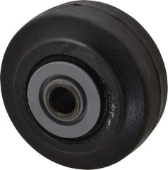 Albion - 3-1/4 Inch Diameter x 1-1/2 Inch Wide, Solid Rubber Caster Wheel - 140 Lb. Capacity, 1-5/8 Inch Hub Length, 1/2 Inch Axle Diameter, Roller Bearing - Industrial Tool & Supply