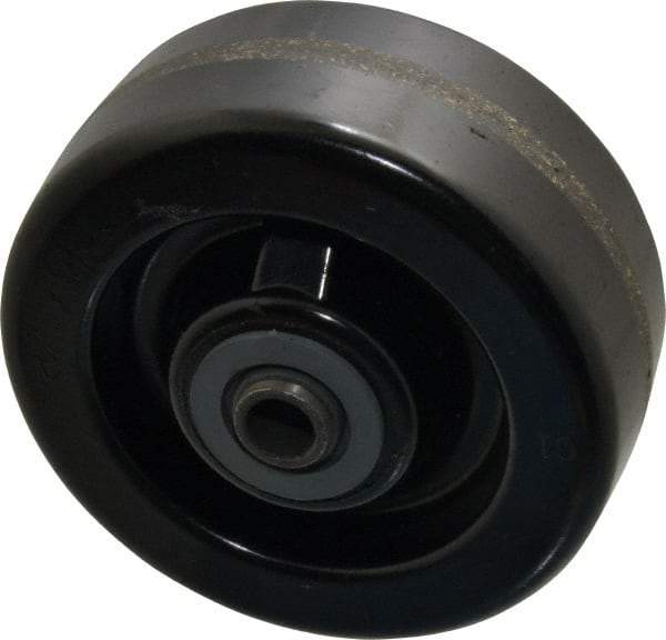 Albion - 5 Inch Diameter x 2 Inch Wide, Phenolic Caster Wheel - 1,200 Lb. Capacity, 2-3/16 Inch Hub Length, 1/2 Inch Axle Diameter, Roller Bearing - Industrial Tool & Supply