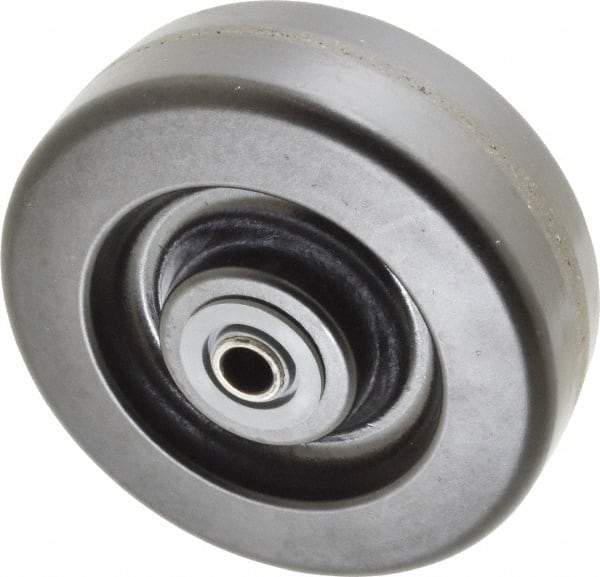 Albion - 6 Inch Diameter x 2 Inch Wide, Phenolic Caster Wheel - 1,200 Lb. Capacity, 2-3/16 Inch Hub Length, 1/2 Inch Axle Diameter, Roller Bearing - Industrial Tool & Supply