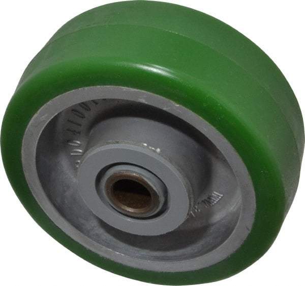Albion - 4 Inch Diameter x 1-1/2 Inch Wide, Polyurethane Caster Wheel - 600 Lb. Capacity, 1-7/8 Inch Hub Length, 1/2 Inch Axle Diameter, Roller Bearing - Industrial Tool & Supply