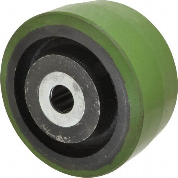 Albion - 6 Inch Diameter x 3 Inch Wide, Polyurethane Caster Wheel - 2,040 Lb. Capacity, 3-1/4 Inch Hub Length, 1 Inch Axle Diameter, Roller Bearing - Industrial Tool & Supply