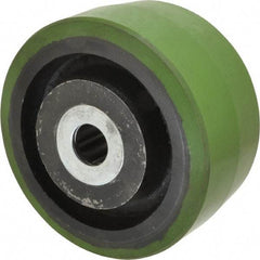 Albion - 6 Inch Diameter x 3 Inch Wide, Polyurethane Caster Wheel - 2,040 Lb. Capacity, 3-1/4 Inch Hub Length, 1 Inch Axle Diameter, Roller Bearing - Industrial Tool & Supply