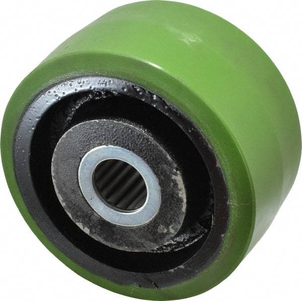 Albion - 6 Inch Diameter x 3 Inch Wide, Polyurethane Caster Wheel - 2,040 Lb. Capacity, 3-1/4 Inch Hub Length, 1-1/4 Inch Axle Diameter, Roller Bearing - Industrial Tool & Supply