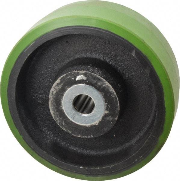 Albion - 8 Inch Diameter x 3 Inch Wide, Polyurethane Caster Wheel - 2,520 Lb. Capacity, 3-1/4 Inch Hub Length, 1 Inch Axle Diameter, Roller Bearing - Industrial Tool & Supply