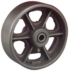 Albion - 10 Inch Diameter x 3 Inch Wide, Cast Iron Caster Wheel - 2,800 Lb. Capacity, 3-1/4 Inch Hub Length, 1 Inch Axle Diameter, Roller Bearing - Industrial Tool & Supply