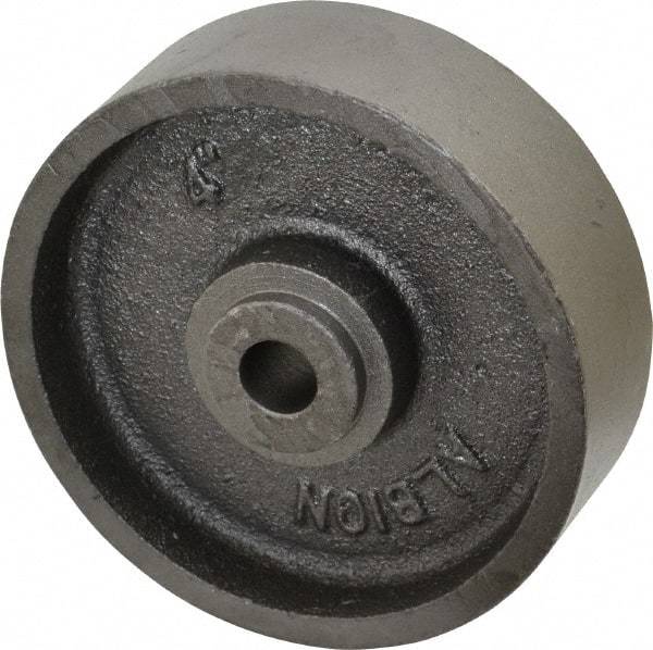 Albion - 4 Inch Diameter x 1-1/4 Inch Wide, Cast Iron Caster Wheel - 350 Lb. Capacity, 1-3/8 Inch Hub Length, 3/8 Inch Axle Diameter, Sleeve Bearing - Industrial Tool & Supply