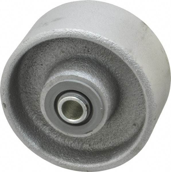 Albion - 4 Inch Diameter x 2 Inch Wide, Cast Iron Caster Wheel - 1,000 Lb. Capacity, 2-3/16 Inch Hub Length, 1/2 Inch Axle Diameter, Roller Bearing - Industrial Tool & Supply