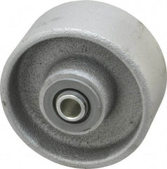 Albion - 4 Inch Diameter x 2 Inch Wide, Cast Iron Caster Wheel - 1,000 Lb. Capacity, 2-3/16 Inch Hub Length, 1/2 Inch Axle Diameter, Roller Bearing - Industrial Tool & Supply