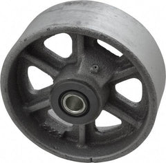 Albion - 5 Inch Diameter x 2 Inch Wide, Cast Iron Caster Wheel - 1,300 Lb. Capacity, 2-3/16 Inch Hub Length, 1/2 Inch Axle Diameter, Roller Bearing - Industrial Tool & Supply