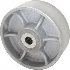 Albion - 8 Inch Diameter x 3 Inch Wide, Cast Iron Caster Wheel - 2,800 Lb. Capacity, 3-1/4 Inch Hub Length, 1 Inch Axle Diameter, Roller Bearing - Industrial Tool & Supply