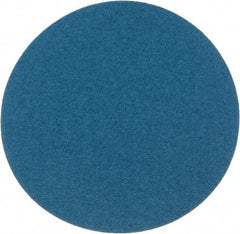 Superior Abrasives - 12" Diam, 36 Grit Zirconia Alumina Adhesive PSA Disc - Very Coarse Grade, Blue, X Weighted Backing, Flexible - Industrial Tool & Supply