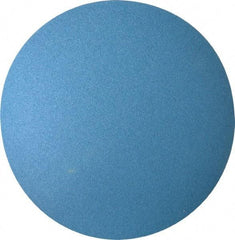 Superior Abrasives - 12" Diam, 60 Grit Zirconia Alumina Adhesive PSA Disc - Medium Grade, Blue, X Weighted Backing, Flexible - Industrial Tool & Supply