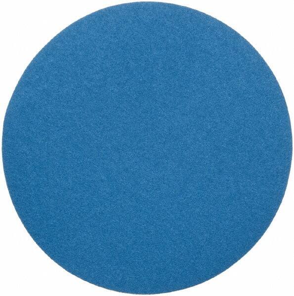 Superior Abrasives - 14" Diam, 60 Grit Zirconia Alumina Adhesive PSA Disc - Medium Grade, Blue, Cloth Backing, Flexible - Industrial Tool & Supply