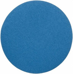 Superior Abrasives - 14" Diam, 60 Grit Zirconia Alumina Adhesive PSA Disc - Medium Grade, Blue, Cloth Backing, Flexible - Industrial Tool & Supply