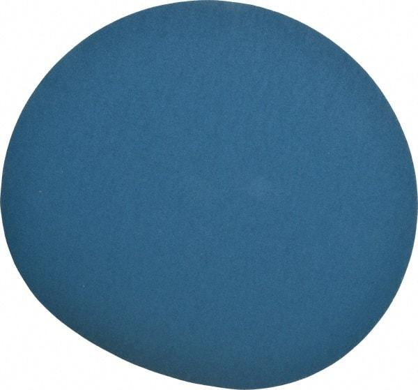 Superior Abrasives - 14" Diam, 80 Grit Zirconia Alumina Adhesive PSA Disc - Medium Grade, Blue, Cloth Backing, Flexible - Industrial Tool & Supply
