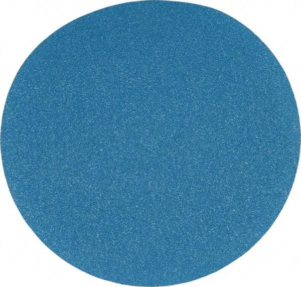 Superior Abrasives - 15" Diam, 36 Grit Zirconia Alumina Adhesive PSA Disc - Very Coarse Grade, Blue, Cloth Backing, Flexible - Industrial Tool & Supply