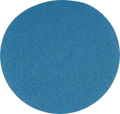 Superior Abrasives - 15" Diam, 36 Grit Zirconia Alumina Adhesive PSA Disc - Very Coarse Grade, Blue, Cloth Backing, Flexible - Industrial Tool & Supply