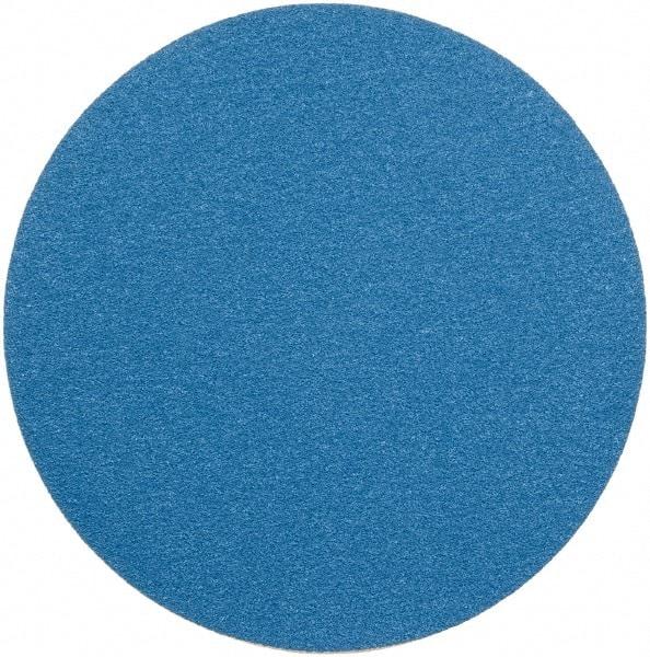 Superior Abrasives - 15" Diam, 40 Grit Zirconia Alumina Adhesive PSA Disc - Coarse Grade, Blue, Cloth Backing, Flexible - Industrial Tool & Supply