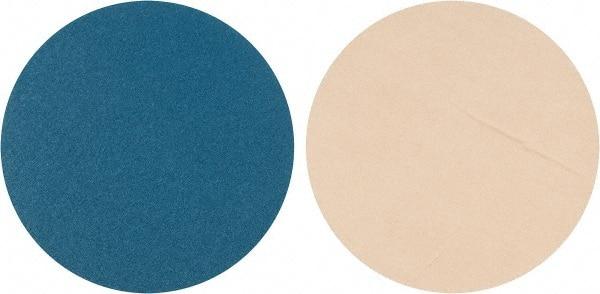 Superior Abrasives - 15" Diam, 60 Grit Zirconia Alumina Adhesive PSA Disc - Medium Grade, Blue, Cloth Backing, Flexible - Industrial Tool & Supply
