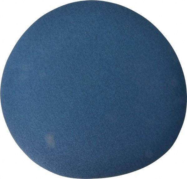 Superior Abrasives - 16" Diam, 50 Grit Zirconia Alumina Adhesive PSA Disc - Coarse Grade, Blue, Cloth Backing, Flexible - Industrial Tool & Supply