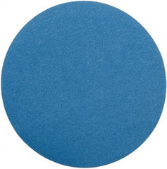 Superior Abrasives - 18" Diam, 50 Grit Zirconia Alumina Adhesive PSA Disc - Coarse Grade, Blue, Cloth Backing, Flexible - Industrial Tool & Supply