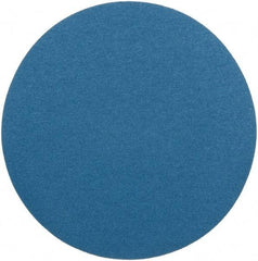 Superior Abrasives - 18" Diam, 60 Grit Zirconia Alumina Adhesive PSA Disc - Medium Grade, Blue, Cloth Backing, Flexible - Industrial Tool & Supply