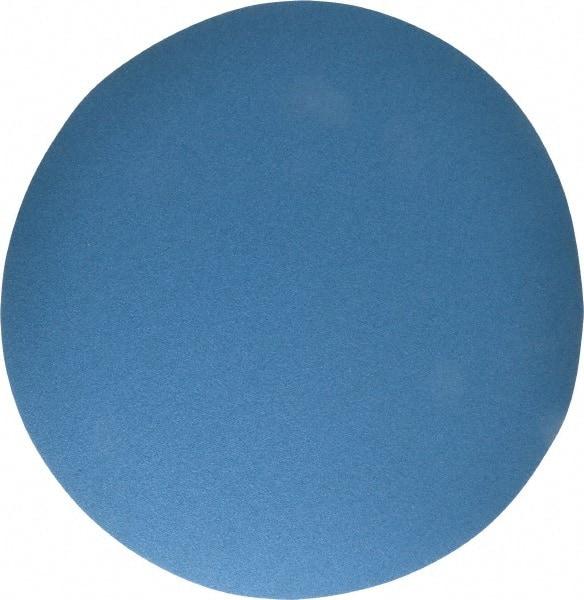Superior Abrasives - 20" Diam, 50 Grit Zirconia Alumina Adhesive PSA Disc - Coarse Grade, Blue, X Weighted Backing, Flexible - Industrial Tool & Supply