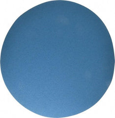 Superior Abrasives - 20" Diam, 50 Grit Zirconia Alumina Adhesive PSA Disc - Coarse Grade, Blue, X Weighted Backing, Flexible - Industrial Tool & Supply