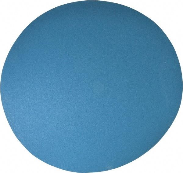 Superior Abrasives - 20" Diam, 60 Grit Zirconia Alumina Adhesive PSA Disc - Medium Grade, Blue, X Weighted Backing, Flexible - Industrial Tool & Supply