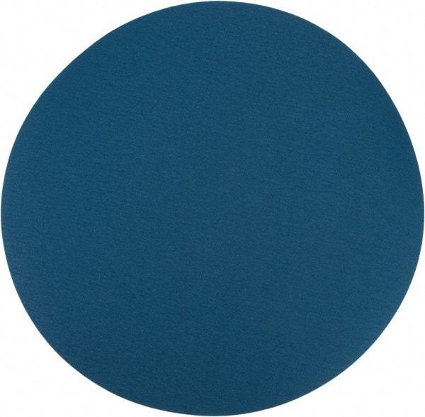 Superior Abrasives - 20" Diam, 80 Grit Zirconia Alumina Adhesive PSA Disc - Medium Grade, Blue, X Weighted Backing, Flexible - Industrial Tool & Supply
