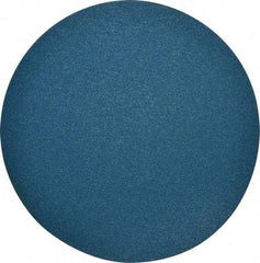 Superior Abrasives - 24" Diam, 36 Grit Zirconia Alumina Adhesive PSA Disc - Very Coarse Grade, Blue, X Weighted Backing, Flexible - Industrial Tool & Supply