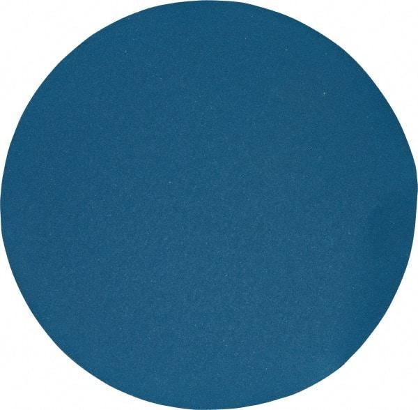Superior Abrasives - 24" Diam, 80 Grit Zirconia Alumina Adhesive PSA Disc - Medium Grade, Blue, X Weighted Backing, Flexible - Industrial Tool & Supply