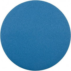 Superior Abrasives - 30" Diam, 40 Grit Zirconia Alumina Adhesive PSA Disc - Coarse Grade, Blue, Cloth Backing, Flexible - Industrial Tool & Supply