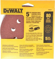 DeWALT - 80 Grit, Hook & Loop Disc - Medium Grade, Coated - Industrial Tool & Supply