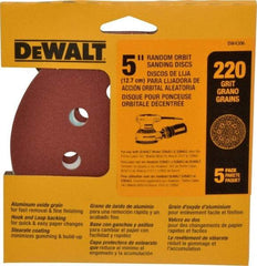DeWALT - 220 Grit, Hook & Loop Disc - Very Fine, Coated - Industrial Tool & Supply