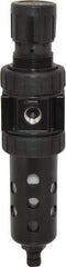 Parker - 1/4" NPT Port Compact 1 Piece Filter/Regulator FRL Unit - Polycarbonate Bowl, 30 SCFM, 150 Max psi, 8.51" High, Manual Drain - Industrial Tool & Supply