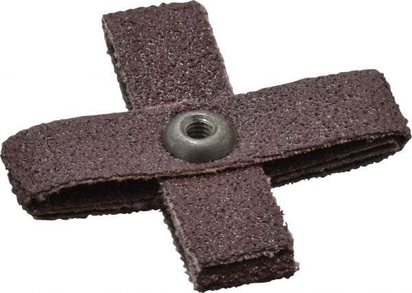 3M - 60 Grit, Medium Grade, Aluminum Oxide Cross Pad - 2" Long x 2" Wide x 1/2" Thick, Cloth Backed, X Backing Weight, 8 Ply, 18,000 Max RPM - Industrial Tool & Supply