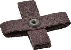 3M - 60 Grit, Medium Grade, Aluminum Oxide Cross Pad - 2" Long x 2" Wide x 1/2" Thick, Cloth Backed, X Backing Weight, 8 Ply, 18,000 Max RPM - Industrial Tool & Supply
