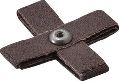3M - 80 Grit, Medium Grade, Aluminum Oxide Cross Pad - 2" Long x 2" Wide x 1/2" Thick, Cloth Backed, X Backing Weight, 8 Ply, 18,000 Max RPM - Industrial Tool & Supply
