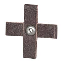 3M - 120 FEPA Grit, Fine Grade, Aluminum Oxide Cross Pad - 2" Long x 2" Wide x 1/2" Thick, Cloth Backed, X Backing Weight, 8 Ply, 18,000 Max RPM - Industrial Tool & Supply