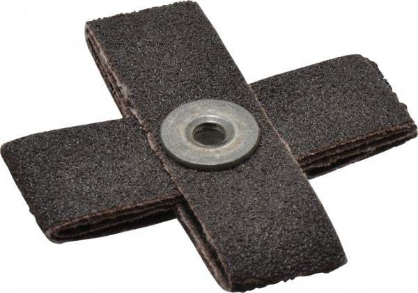 3M - 60 Grit, Medium Grade, Aluminum Oxide Cross Pad - 2-1/2" Long x 2-1/2" Wide x 3/4" Thick, Cloth Backed, X Backing Weight, 8 Ply, 18,000 Max RPM - Industrial Tool & Supply